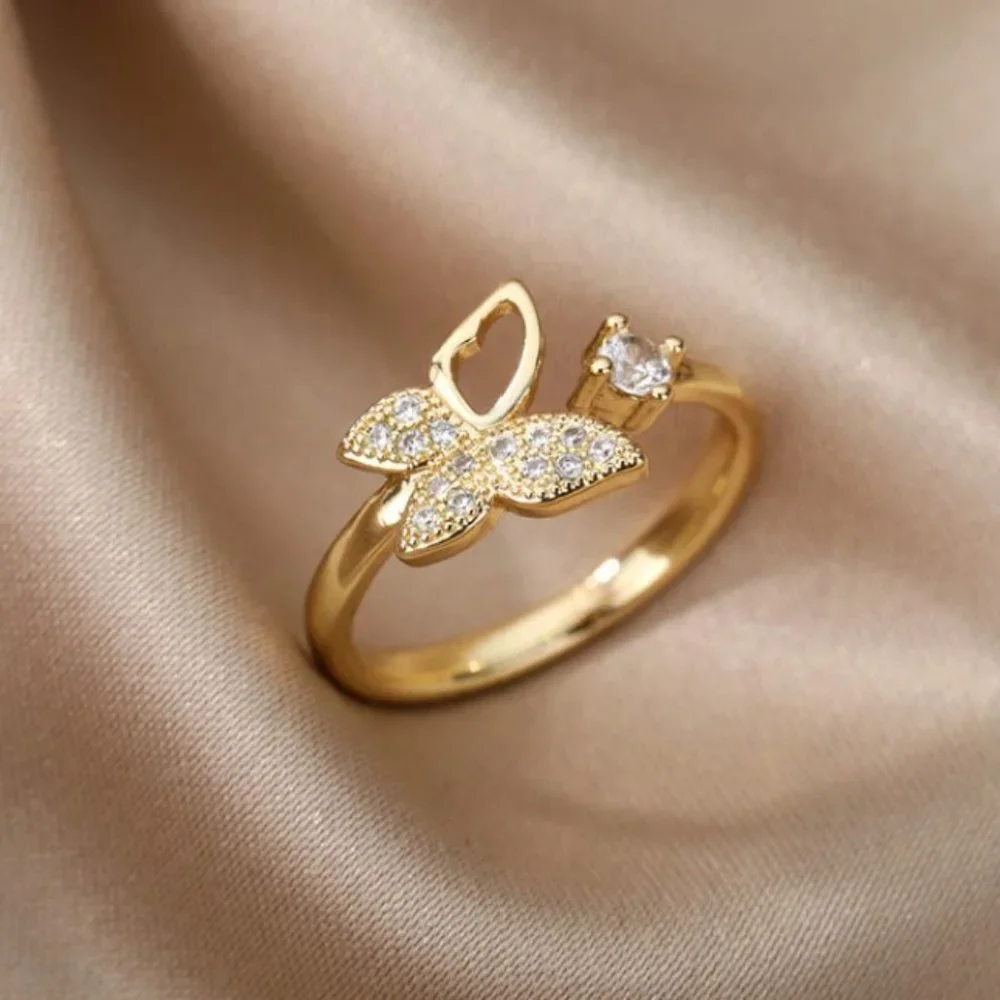 NEW Stainless Steel Butterfly Ring - Picture 1 of 4